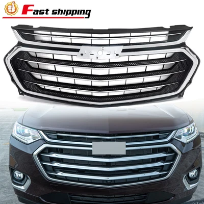 Parachoques delantero parrilla superior cromada para Chevrolet Chevy Traverse 2018 19-2021 Foto 1 de 4