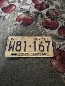 1961 Wisconsin Nummernschild im Ruhestand - Bild 1 von 2