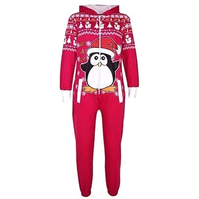 Niños Niñas Niños Navidad Pingüino Polar A2Z Mono Una Pieza Navidad Mono Foto 1 de 2
