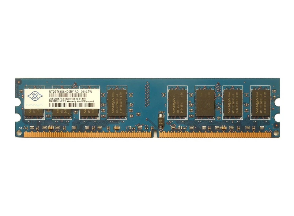 RAM Nanya 2GB 2Rx8 PC2-6400 DDR2 800MHz NT2GT64U8HD0BY-AD - Image 1 of 1