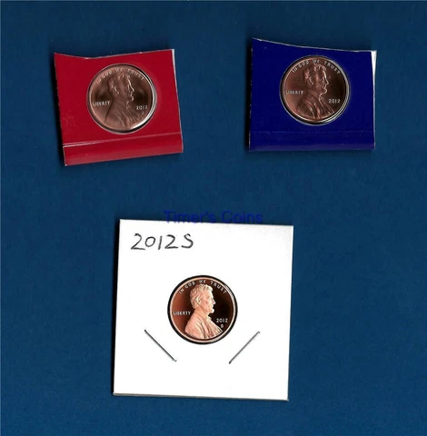 2012 P D and S BU/Proof Lincoln Cent Penny Set- 3 Coins-IN STOCK Cover