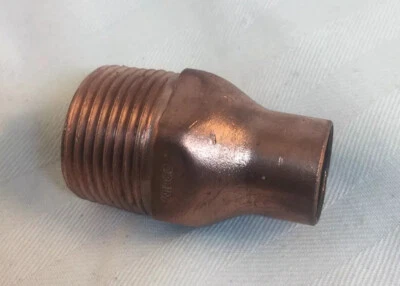 1/2" C x 3/4" Male NPT Threaded Copper Adapters CPR-117 - Image 1 of 3