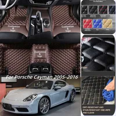 For Porsche Cayman 2005-2016 Car Floor Mats Waterproof Mat Custom Carpets Rugs Foto 1 de 4