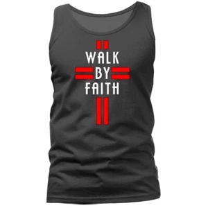 Walk by Faith Christlich Religiös Gott Bibel Kirche Jesus Christus Tanktop - Bild 1 von 11