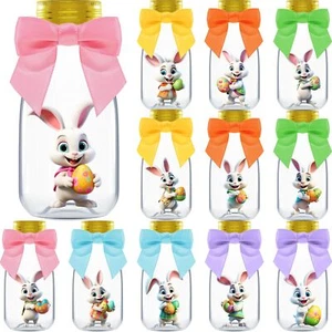 Ethisa Small 12 Pack Easter Bunny Party Favors - DIY Candy Jars with Ribbons ... - Picture 1 of 5