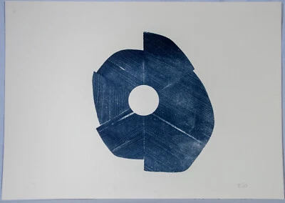 James Reineking: Holzdruck "schuffle II" handsigniert datiert Griffelkunst 2003 - Bild 1 von 4