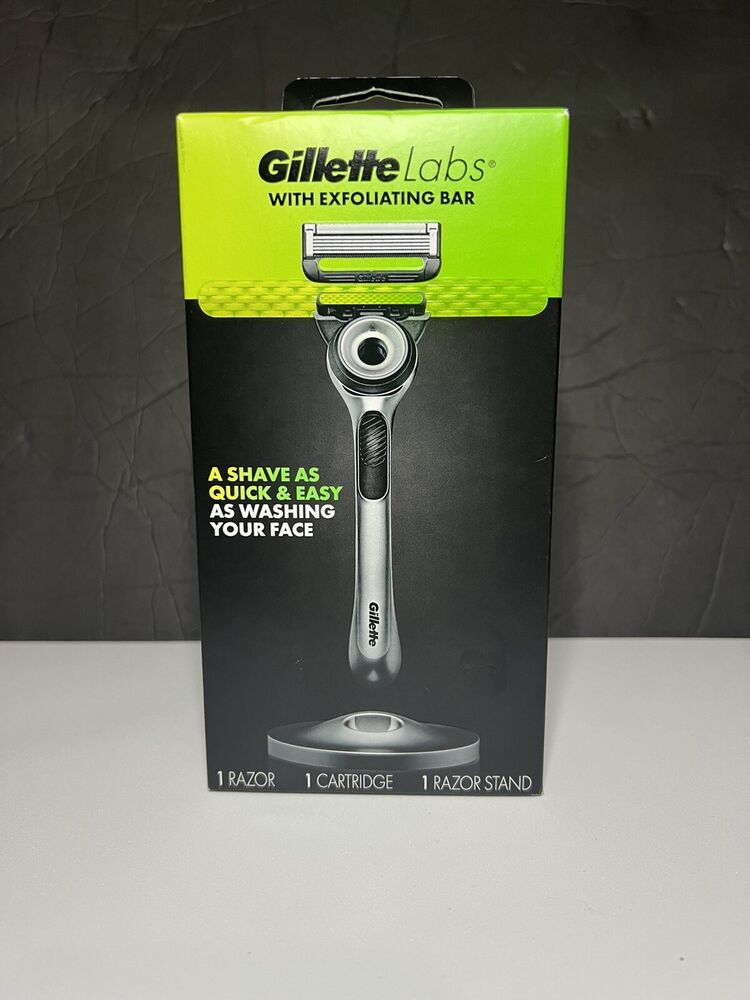 Gillette Labs Razor with Exfoliating Bar 1 Magnetic Stand 1 Razor Cartridge