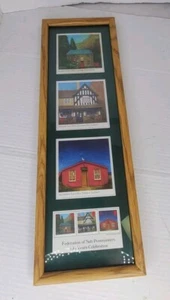 Arte de estampillas postales enmarcadas Federación de submaestros de correos 100 aniversario arte postal - Imagen 1 de 17
