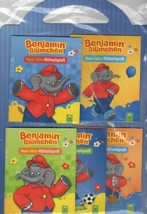 Benjamin Blümchen 5 Minibücher mit tollen Ratespielen und Ausmalbildern NEU - Bild 1 von 2