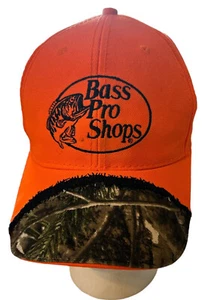 Bass Pro Cap Hunting Strap Back Blaze Orange Adjustable Hat - Picture 1 of 6