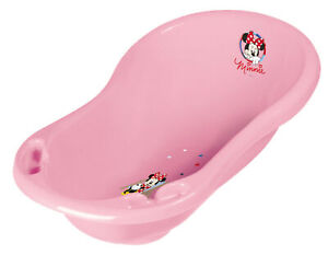 Baby Badewanne 84 cm Disney Minni Maus rosa mit Stöpsel Babywanne Minnie Mouse 