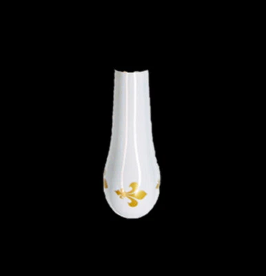 Белый фарфоровый светильник / туалет / душ для ванной дизайн Gold Fleur De Lys - Изображение 1 из 3