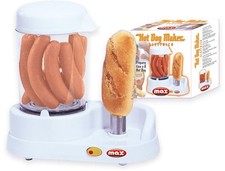 MACCHINA PER HOT DOG CUOCI WURSTEL CON SUPPORTO RISCALDANTE PER PANE 350 WATT