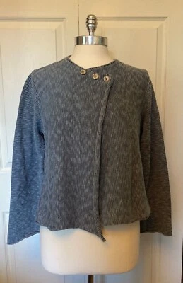 Suéter para mujer Willow azul tejido manga larga mezcla de algodón manga larga artístico LG Foto 1 de 4