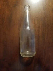 BOTELLA DE KETCHUP DE VIDRIO TRANSPARENTE VINTAGE ** - Imagen 1 de 3
