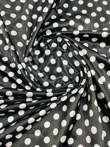 3/4" Inch Polka Dot Satin Fabric, Super Soft Silky Polka Dot Fabric By Yard - Picture 1 of 25