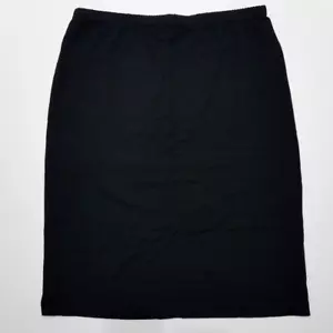 Falda para mujer J.Jill mediana negra rayón elástica Wasit recta línea A - Imagen 1 de 9