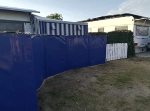 Windschutz Sichtschutz für Camping aus LKW Plane 680g stabil mit Laschen & Ösen - Bild 1 von 8
