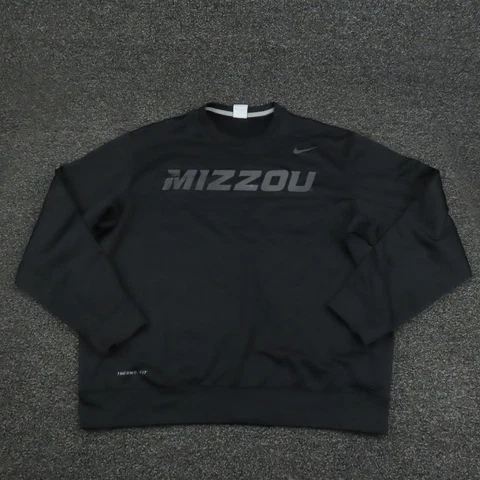 Missouri Tigers Nike Sweatshirt Adult XL Black Therma-Fit Long Sleeve Mens Cover