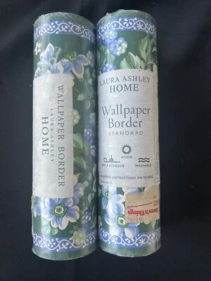 TWO Vintage Laura Ashley Bramble Berry Wallpaper Border 10M or 32.8’ EACH Roll - Image 1 of 4