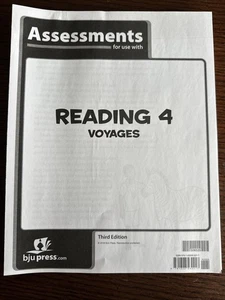 BJU Press Reading 4 Voyages Assessments Booklet 3rd Edition - Picture 1 of 4