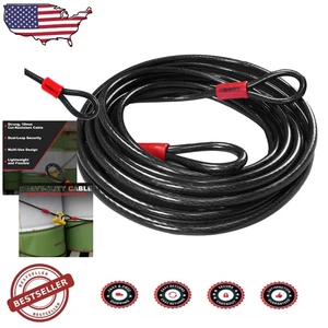 Cable de seguridad Trimaflex 30 pies resistente a cortes - Doble bucle para protección versátil - Imagen 1 de 9