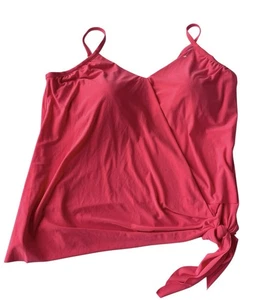 Camiseta Tankini Magicsuit Sunset Naranja Con Aros Acolchado Corbata Lateral Talla 20W Nueva con Etiquetas - Imagen 1 de 4