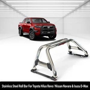 Stainless Steel Sports Roll Bar for Toyota Hilux Vigo Revo 2010 Onwards | Isuzu - Picture 1 of 16
