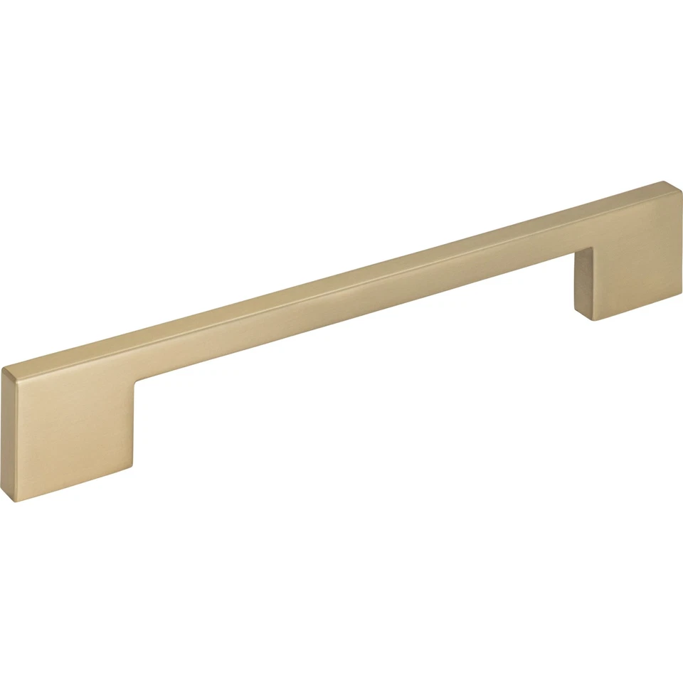 Atlas Homewares 6.3 in. Champagne Thin Square Rail Cabinet Pull A826-CM