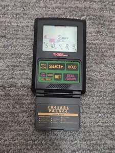 Vintage 1993 Tiger Caesars Palace Poker Electronic Handheld Game Works W/ Sound - Picture 1 of 6