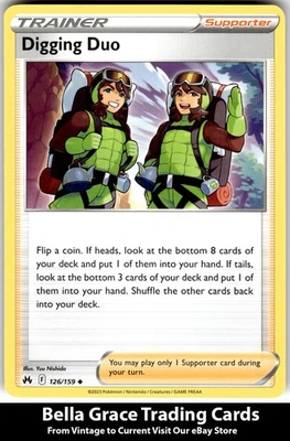 Pokemon TCG Crown Zenith Digging Duo #126/159 Uncommon Trainer - Image 1 of 2