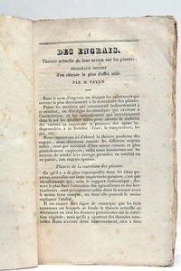 Livre ancien PAYEN Des angrais action sur les plantes paris 1839 - Picture 1 of 8