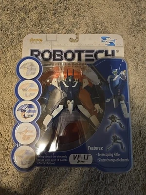 NIP New Robotech Macross VF-1J Veritech Super Poseable Figure Max Sterling 2001 - Image 1 of 4
