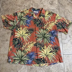Tommy Bahama Shirt Mens 2XL Multicolor Original Fit Silk Hawaiian Floral Fall - Picture 1 of 4