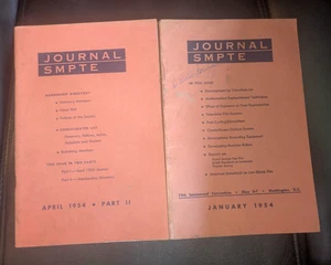 2x 1954 SMPTE Journals Jan/Apr TV Film Tech CinemaScope Dev Machines - Picture 1 of 7