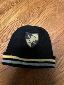 West Point Army Knit Yellow Black gray Beanie Hat unisex logo - Picture 1 of 4