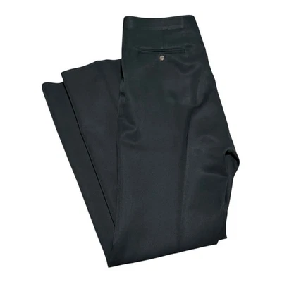 Vintage 60s 70s Sansabelt Jaymar Slack Green Pleated Pants Men's 35x36 1/8 - Image 1 of 4