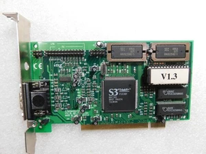 TNC S3 TRIO 64V 86C765 2MB PCI VGA VIDEO GRAPHICS CARD ADAPTER - Picture 1 of 3
