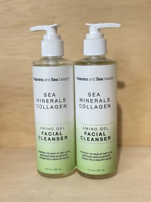 2-Vitamins and Sea beauty Amino Gel Sea Minerals & Collagen Facial Cleanser, - Image 1 of 2