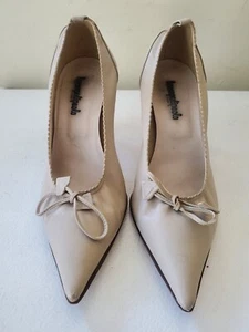 Lescarpedipaolo Milano Beige Pointed High Heel Shoes Size 39. Made In Italy - Picture 1 of 8