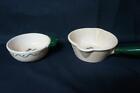 2 Pcs Metlox Poppytrail Green Rooster California Provincial Gravy Boat Lugged So