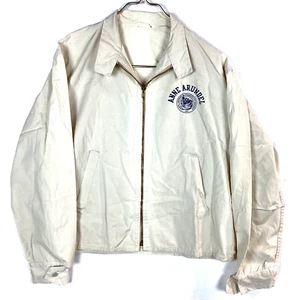 Vintage 1960s Champion Harrington Jacket Size Medium White Full Zip - Picture 1 of 6