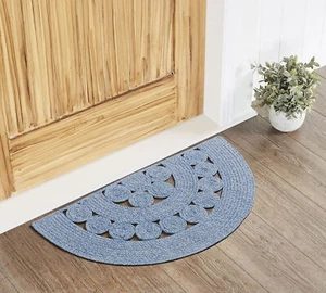 Farmhouse 19.5"x36" Accent Rug Blue Celeste Recycled Half Floor Decor VHC Brands - Picture 1 of 8