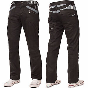New Mens Enzo Jeans Black Designer Denim Coated EZ112 Waist Size 28-48