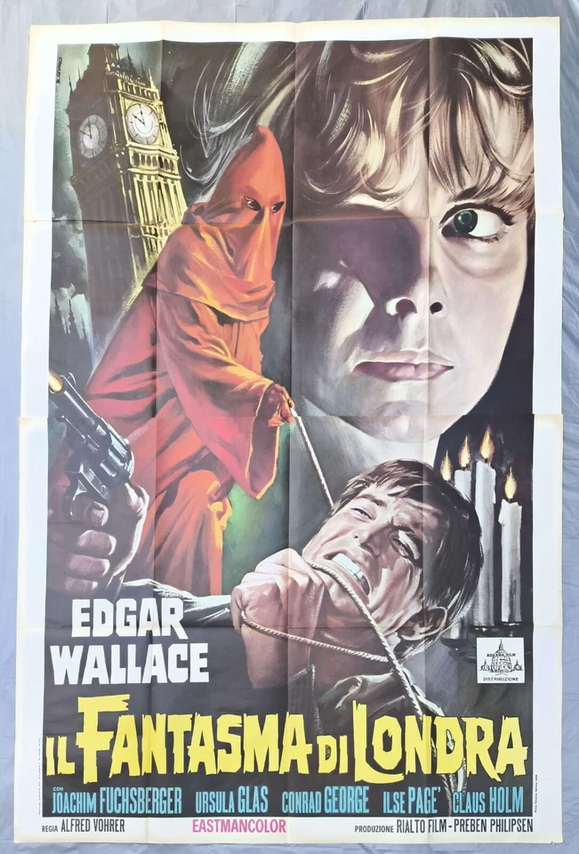 manifesto POSTER afiche 4F IL FANTASMA DI LONDRA Edgar Wallace CASARO 1968 ZB2 - Bild 1 von 3