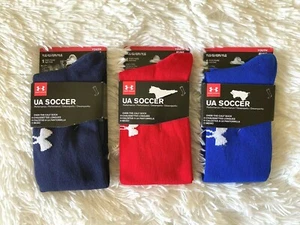 NWT UNDER ARMOUR "UA SOCCER / Performance Over-The-Calf Socks; YLG 1-4 - Picture 1 of 5