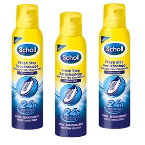 3x 150ml Scholl 24h fresh step Schuh Deo Schutz Spray Geruchsstopp - Bild 1 von 1