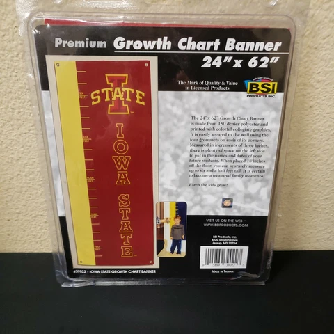Iowa State Growth Chart Banner BSI Products Inc. New Free Shipping Cover
