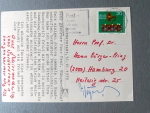 HANS BÜRGER-PRINZ (†1976) Psychiater signed Postkarte 10x15 Autogramm selten! - Picture 1 of 2