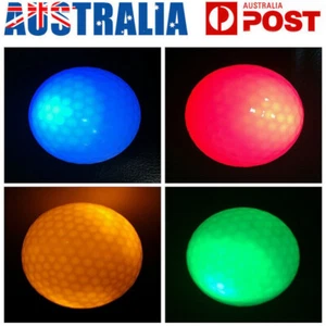 Premium 6 Count Flashing Glowing Golf Ball Night Glow Luminous Light up LED - Picture 1 of 7